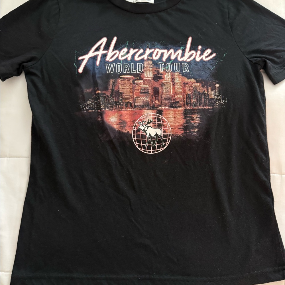 Abercrombie Kids Black and Blue Graphic Tee